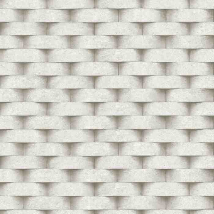 3D Rounded brick wall pattern wallpaper - Seven 7814-1 (10,6m2)