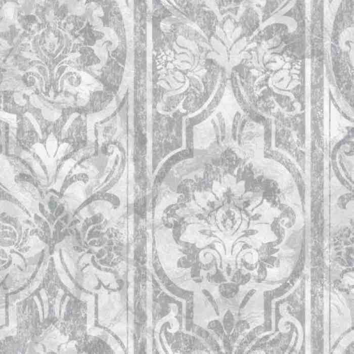 Flowers and leaves bands ornament wallpaper - Indigo 4713-1 (10,6m2)