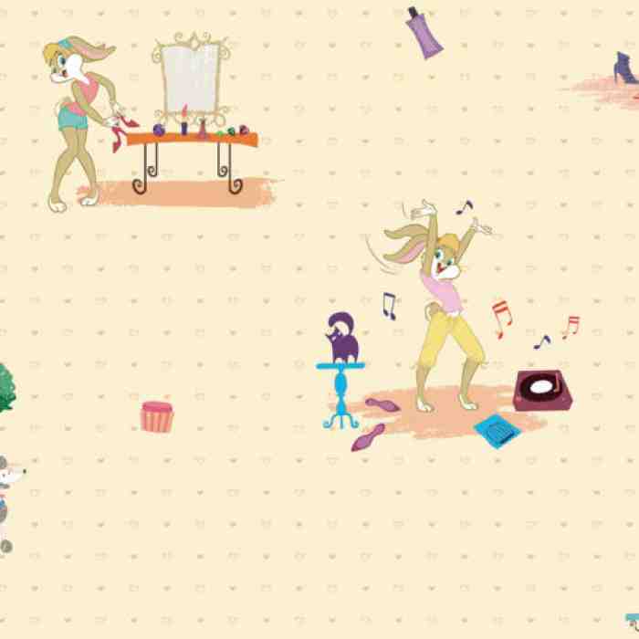 Wallpaper with Lola Bunny and animals - Adakids 8932-1 (10,6m2)