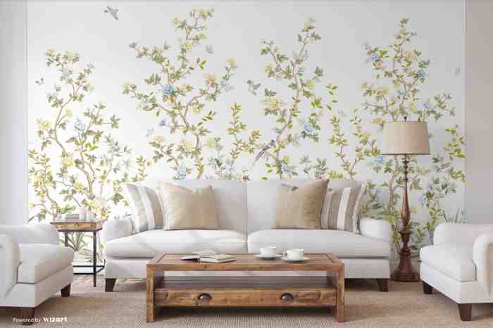 Flowers Pattern Mural Wallpaper - FJ303