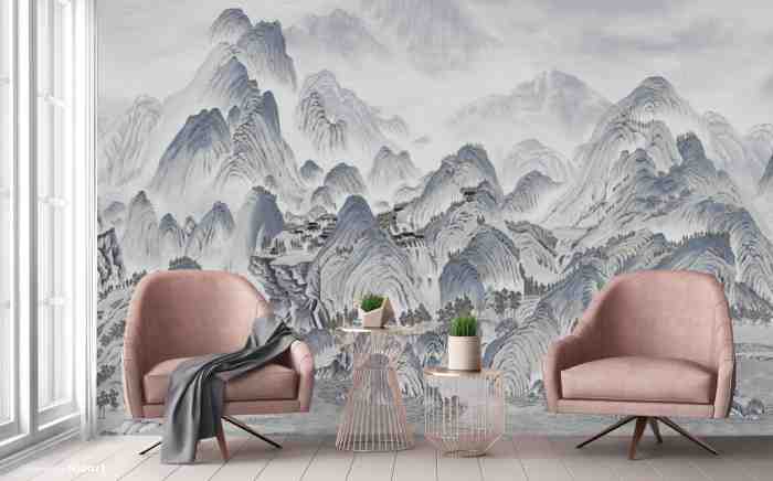 Mountains Design Mural Wallpaper - FJ318