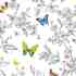 Butterfly and flowers pattern wallpaper - Anka 1606-1 (16,5m2)