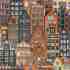 Amsterdam houses inspired modern pattern wallpaper - Anka 1618-3 (16,5m2)