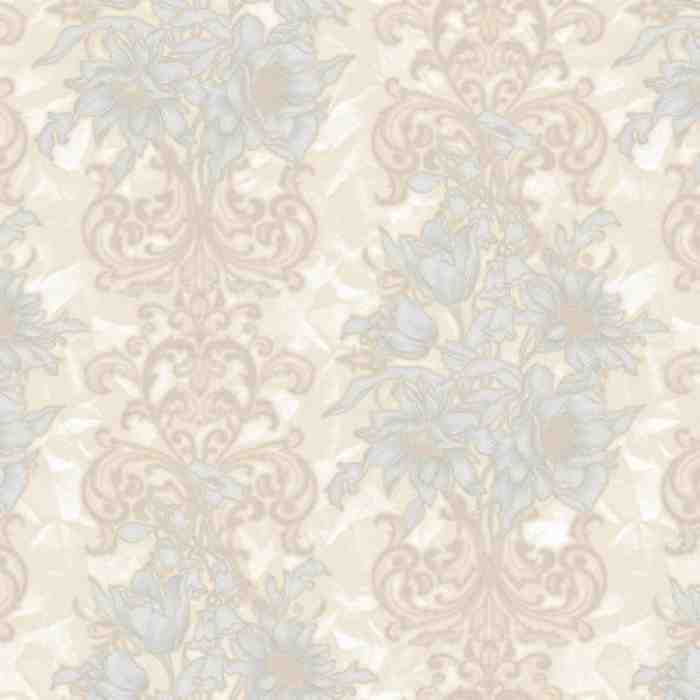 Floral detailed Rococo damask pattern wallpaper - Seven 7805-1 (10,6m2)